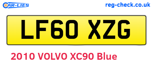 LF60XZG are the vehicle registration plates.