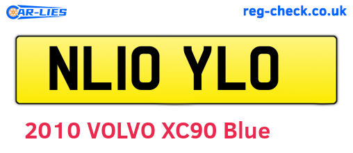 NL10YLO are the vehicle registration plates.