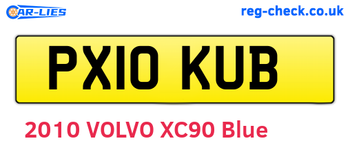 PX10KUB are the vehicle registration plates.