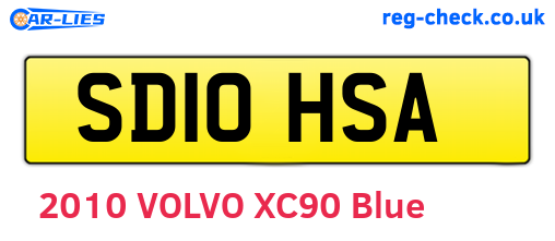SD10HSA are the vehicle registration plates.
