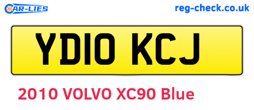 YD10KCJ are the vehicle registration plates.