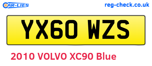 YX60WZS are the vehicle registration plates.