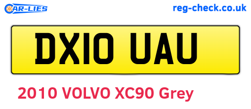 DX10UAU are the vehicle registration plates.