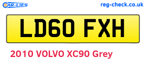 LD60FXH are the vehicle registration plates.