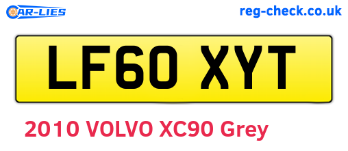 LF60XYT are the vehicle registration plates.
