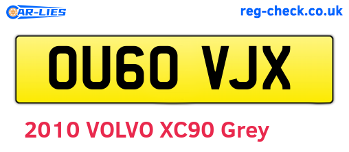 OU60VJX are the vehicle registration plates.