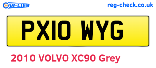PX10WYG are the vehicle registration plates.