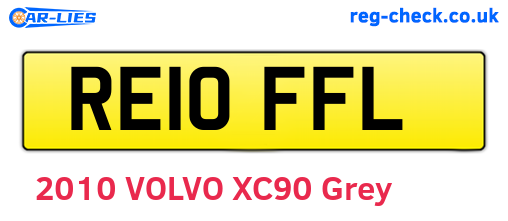 RE10FFL are the vehicle registration plates.