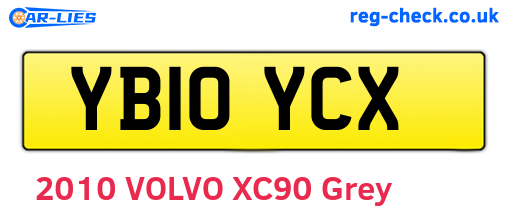 YB10YCX are the vehicle registration plates.