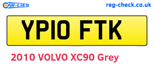 YP10FTK are the vehicle registration plates.