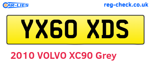YX60XDS are the vehicle registration plates.