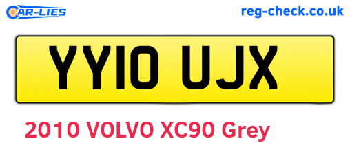 YY10UJX are the vehicle registration plates.
