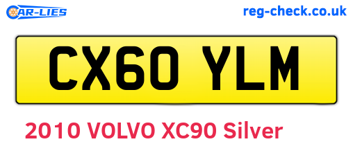 CX60YLM are the vehicle registration plates.