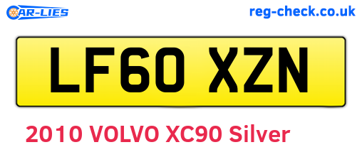 LF60XZN are the vehicle registration plates.