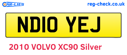 ND10YEJ are the vehicle registration plates.