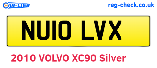 NU10LVX are the vehicle registration plates.