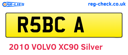 R5BCA are the vehicle registration plates.