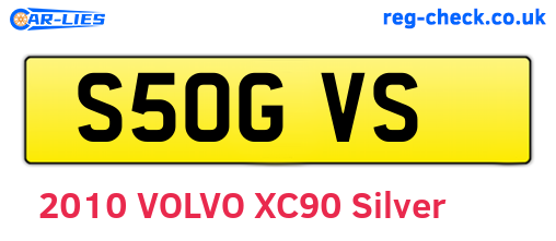 S50GVS are the vehicle registration plates.