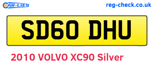 SD60DHU are the vehicle registration plates.