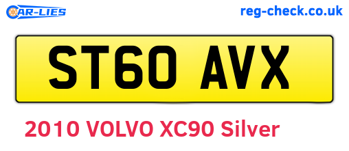 ST60AVX are the vehicle registration plates.