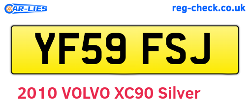 YF59FSJ are the vehicle registration plates.