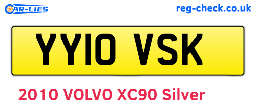 YY10VSK are the vehicle registration plates.