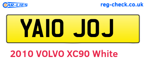 YA10JOJ are the vehicle registration plates.