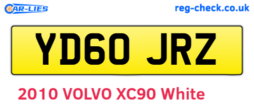YD60JRZ are the vehicle registration plates.
