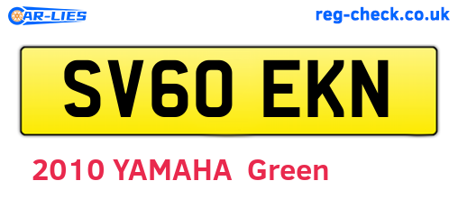 SV60EKN are the vehicle registration plates.