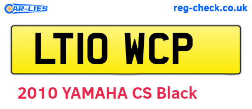 LT10WCP are the vehicle registration plates.