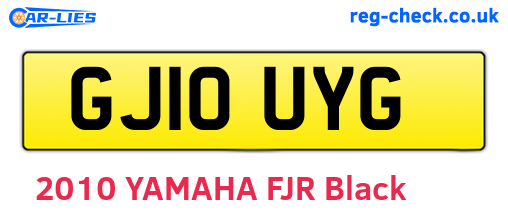 GJ10UYG are the vehicle registration plates.