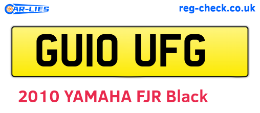 GU10UFG are the vehicle registration plates.