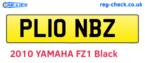 PL10NBZ are the vehicle registration plates.