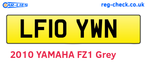 LF10YWN are the vehicle registration plates.