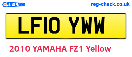 LF10YWW are the vehicle registration plates.