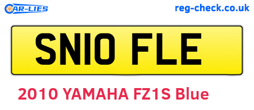 SN10FLE are the vehicle registration plates.