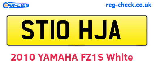 ST10HJA are the vehicle registration plates.