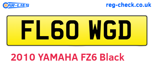 FL60WGD are the vehicle registration plates.