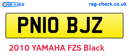 PN10BJZ are the vehicle registration plates.
