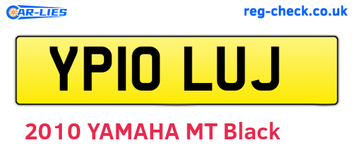 YP10LUJ are the vehicle registration plates.