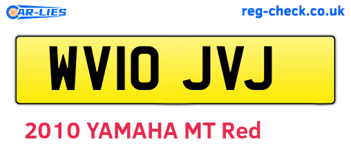 WV10JVJ are the vehicle registration plates.