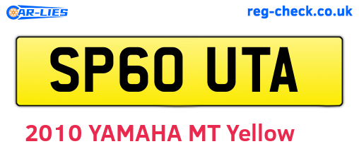 SP60UTA are the vehicle registration plates.