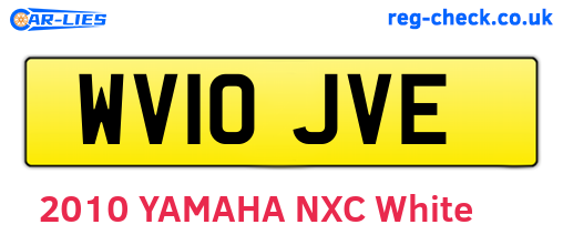 WV10JVE are the vehicle registration plates.