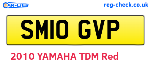 SM10GVP are the vehicle registration plates.