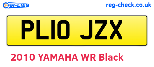 PL10JZX are the vehicle registration plates.