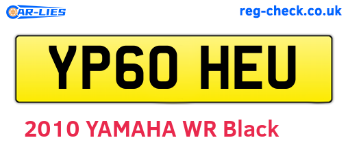 YP60HEU are the vehicle registration plates.