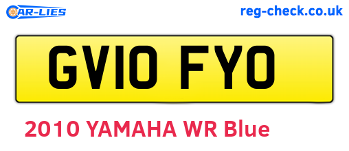 GV10FYO are the vehicle registration plates.