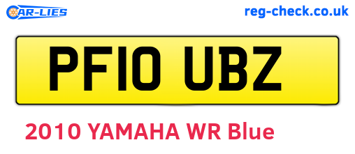 PF10UBZ are the vehicle registration plates.