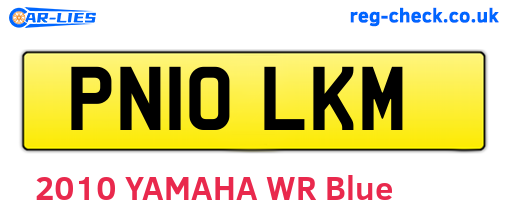 PN10LKM are the vehicle registration plates.