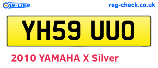 YH59UUO are the vehicle registration plates.